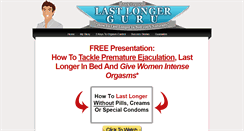 Desktop Screenshot of lastlongerguru.com